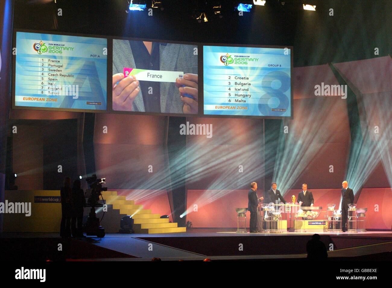 Soccer FIFA World Cup 2006 Preliminary Draw. France are drawn at
