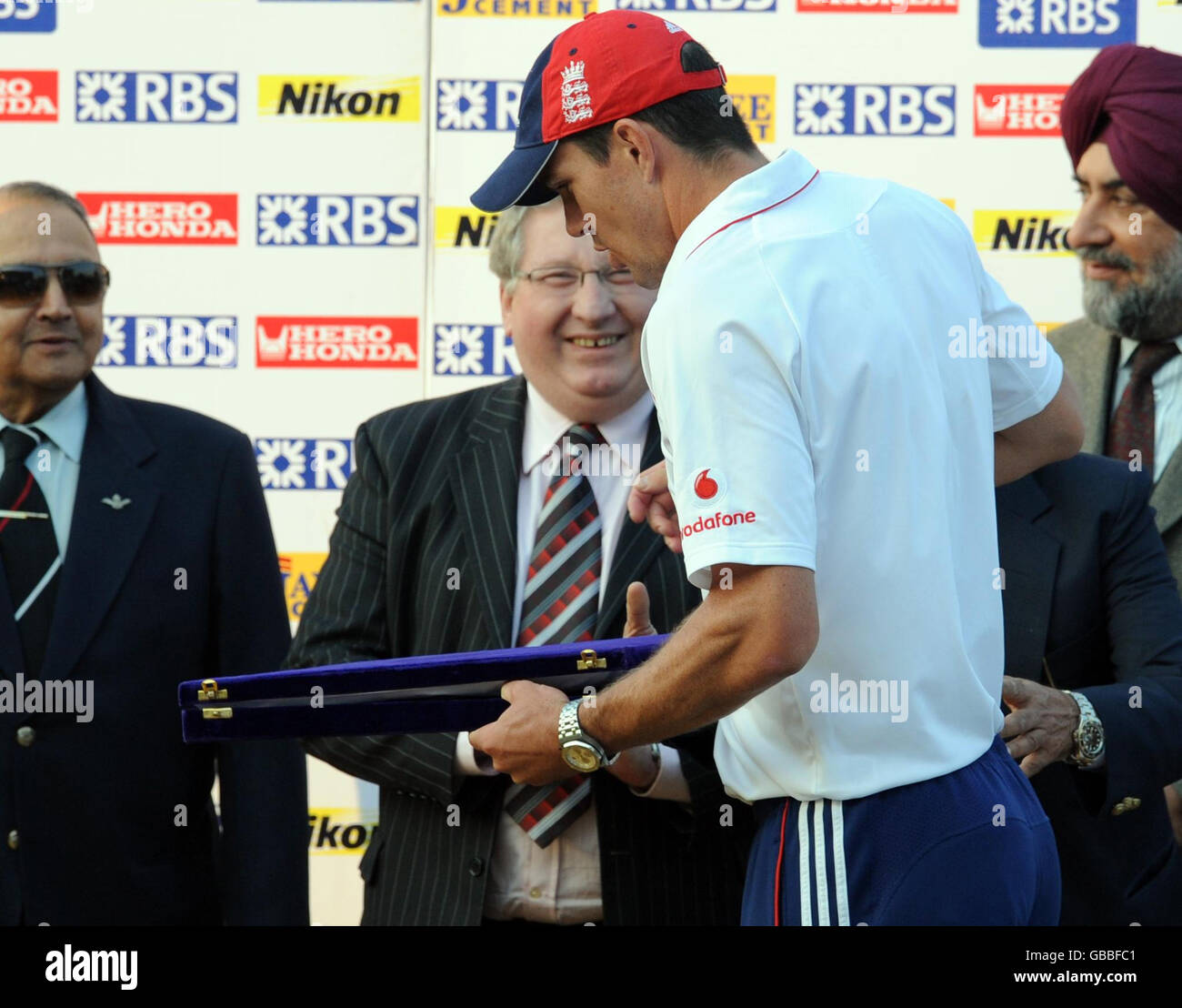 Kevin Pietersen traps his finger in a trophy case following the close ...