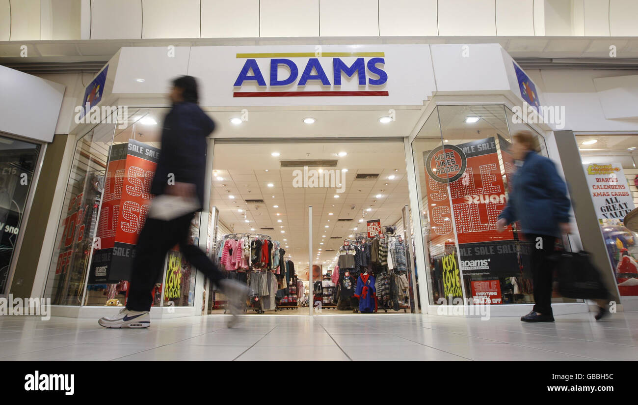 A general view of the Adams store in Cameron Toll shopping centre, Edinburgh. Stock Photo