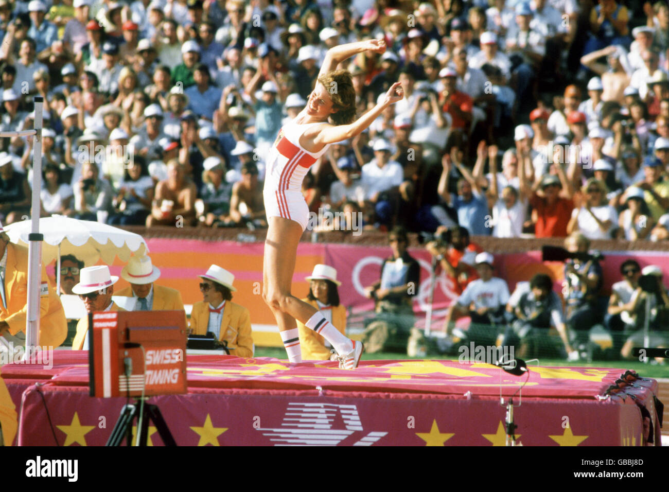 Athletics - Los Angeles Olympic Games 1984 - Decathlon Stock Photo - Alamy