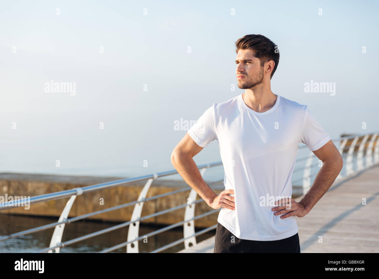 Confident male athlete playing hi-res stock photography and images - Alamy