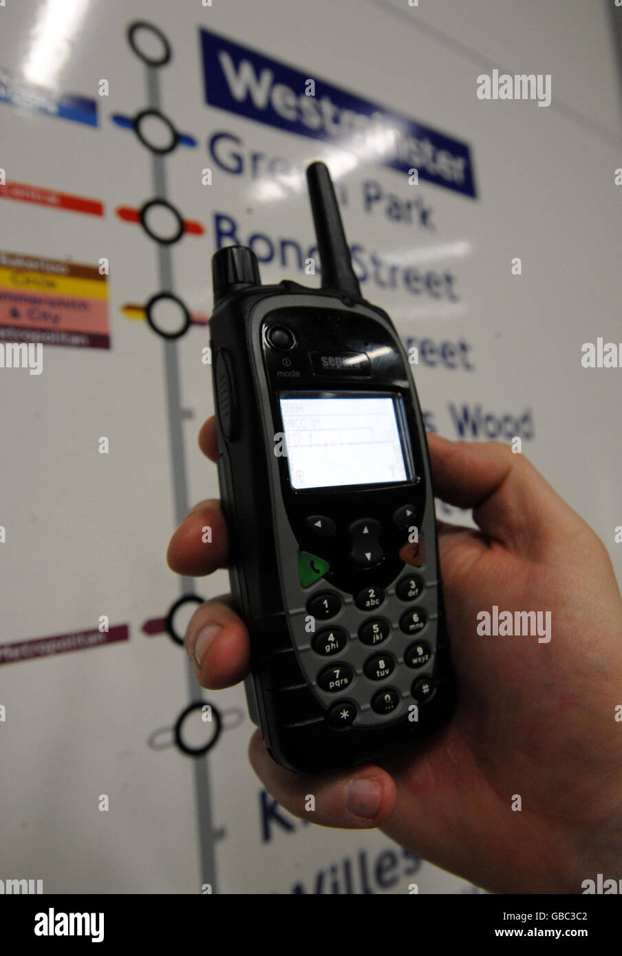Police digital radio working in all tube stations Stock Photo Alamy