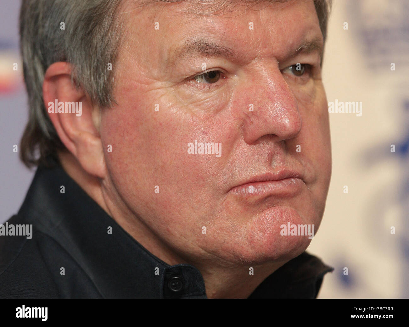 Sir Keith Mills, Principal of the British America's Cup Challenger team, Teamorigin at a press conference at the Royal Thames Yacht Club, Knightsbridge Stock Photo