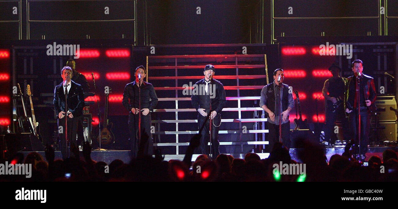 New Kids on the Block Concert - Manchester Stock Photo