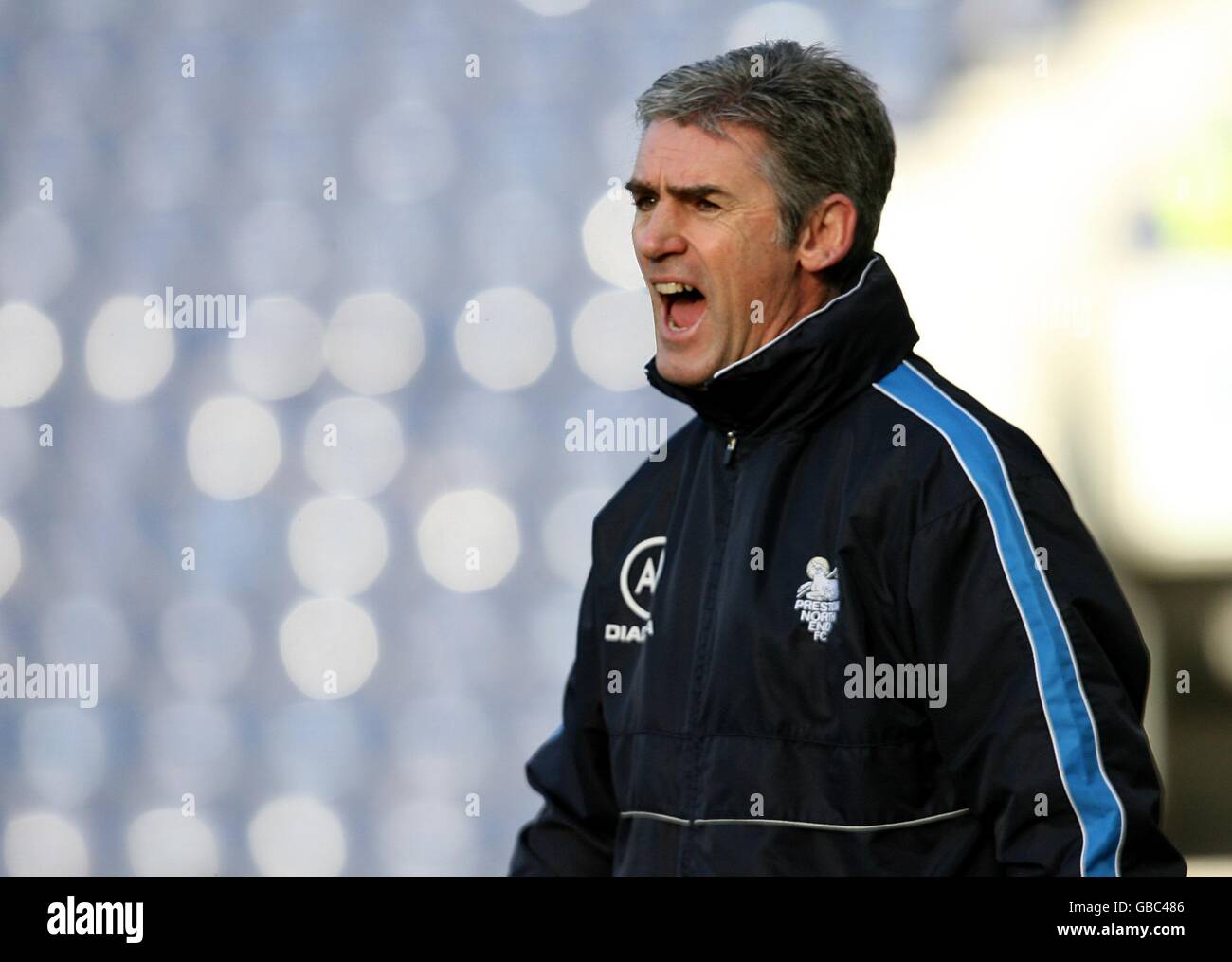 Soccer - Coca-Cola Football League Championship - Preston North End v Burnley - Deepdale. Alan Irvine, Preston North End manager Stock Photo