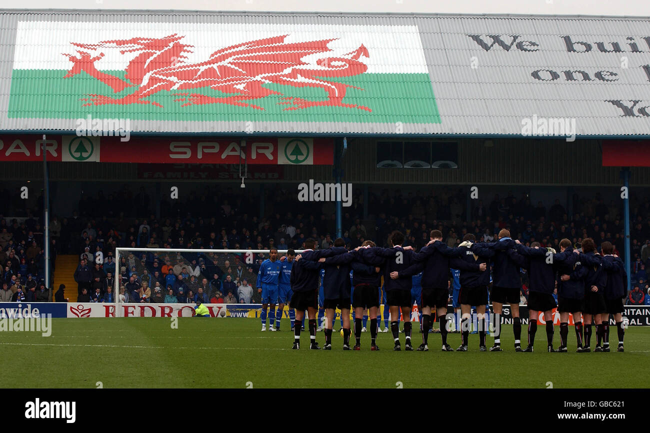 The welsh football legend during a minutes silence hi-res stock ...