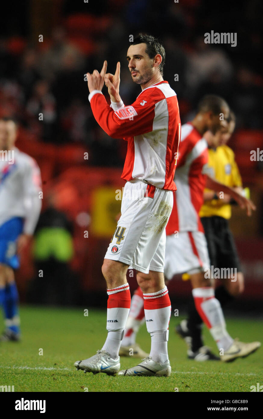 Soccer - Coca-Cola Football League Championship - Charlton Athletic v Crystal Palace - The Valley. Charlton Athletic's Matthew Spring after scoring their first goal Stock Photo