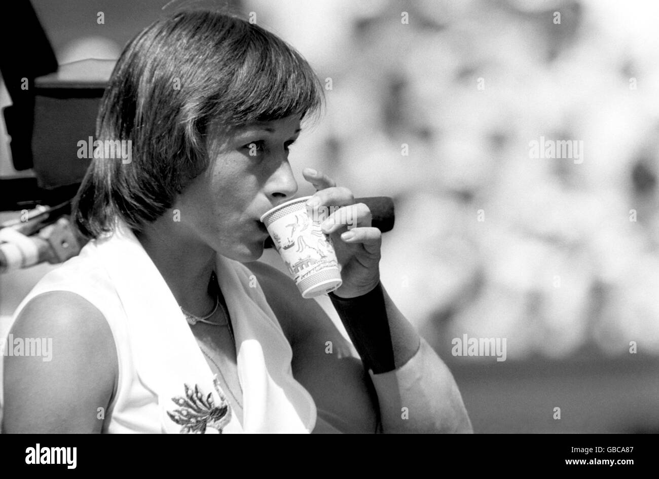 Tennis - Wimbledon Championships - Ladies' Singles - Final - Martina Navratilova v Chris Evert Lloyd Stock Photo