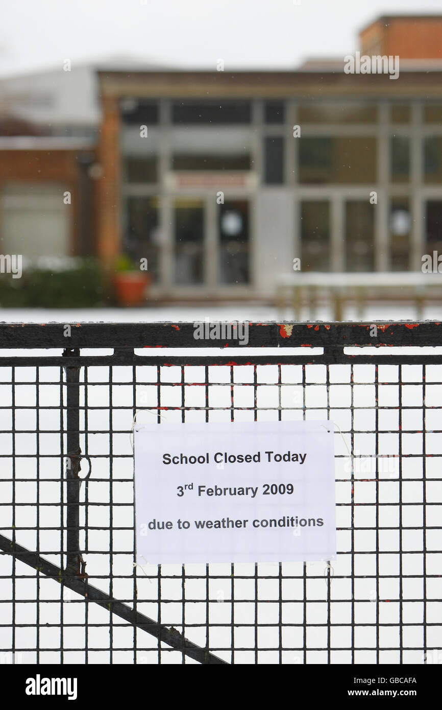 A sign outside hardley school near southampton hi res stock