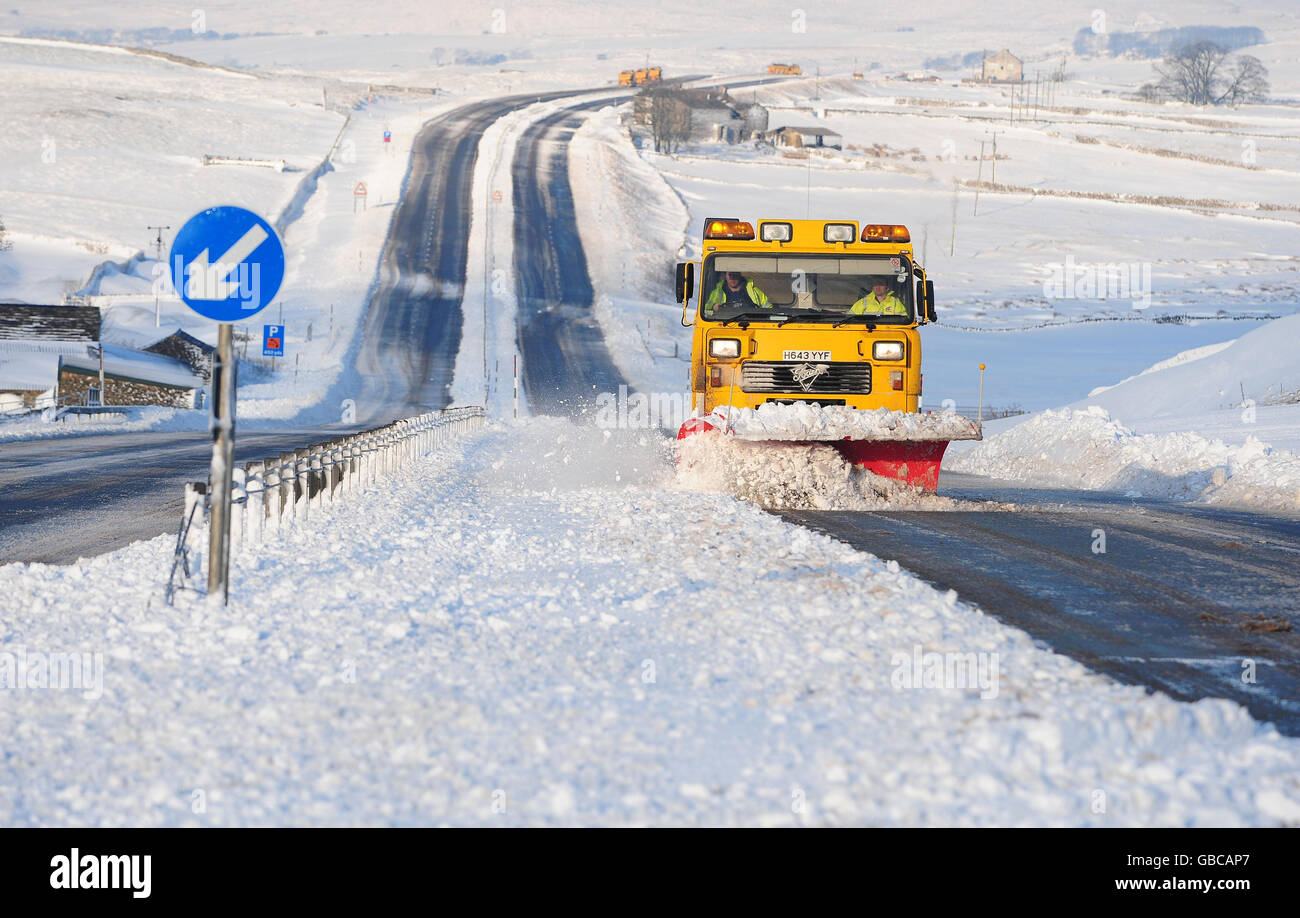 weather winter snowfall a66 county durham stock photo alamy weather winter snowfall a66 county durham stock photo alamy