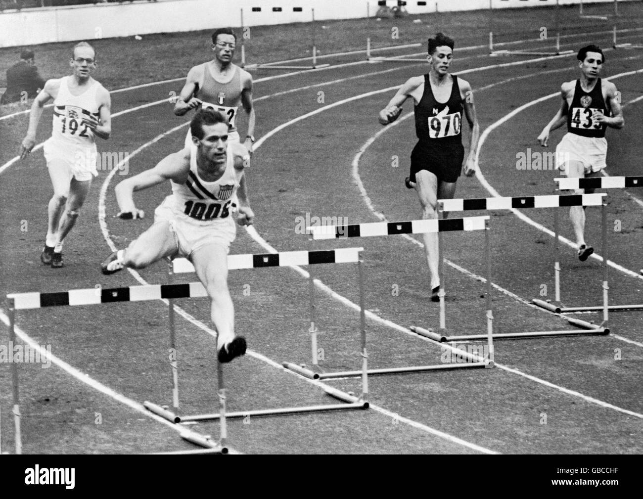 Athletics Hurdles Black and White Stock Photos & Images Alamy