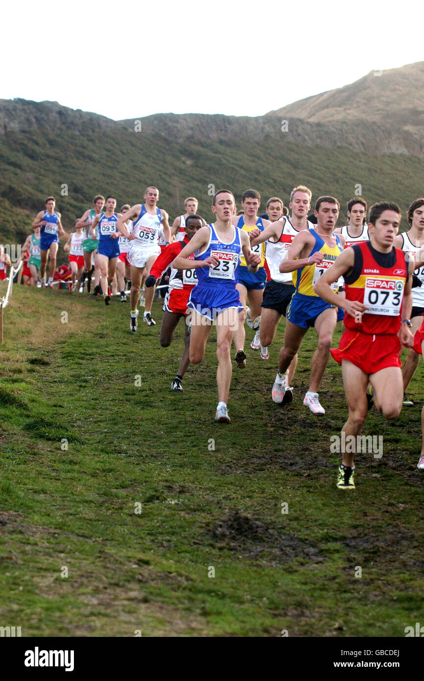Athletics - The 10th SPAR European Cross County Championships - Edinburgh. Action from the junior men race Stock Photo