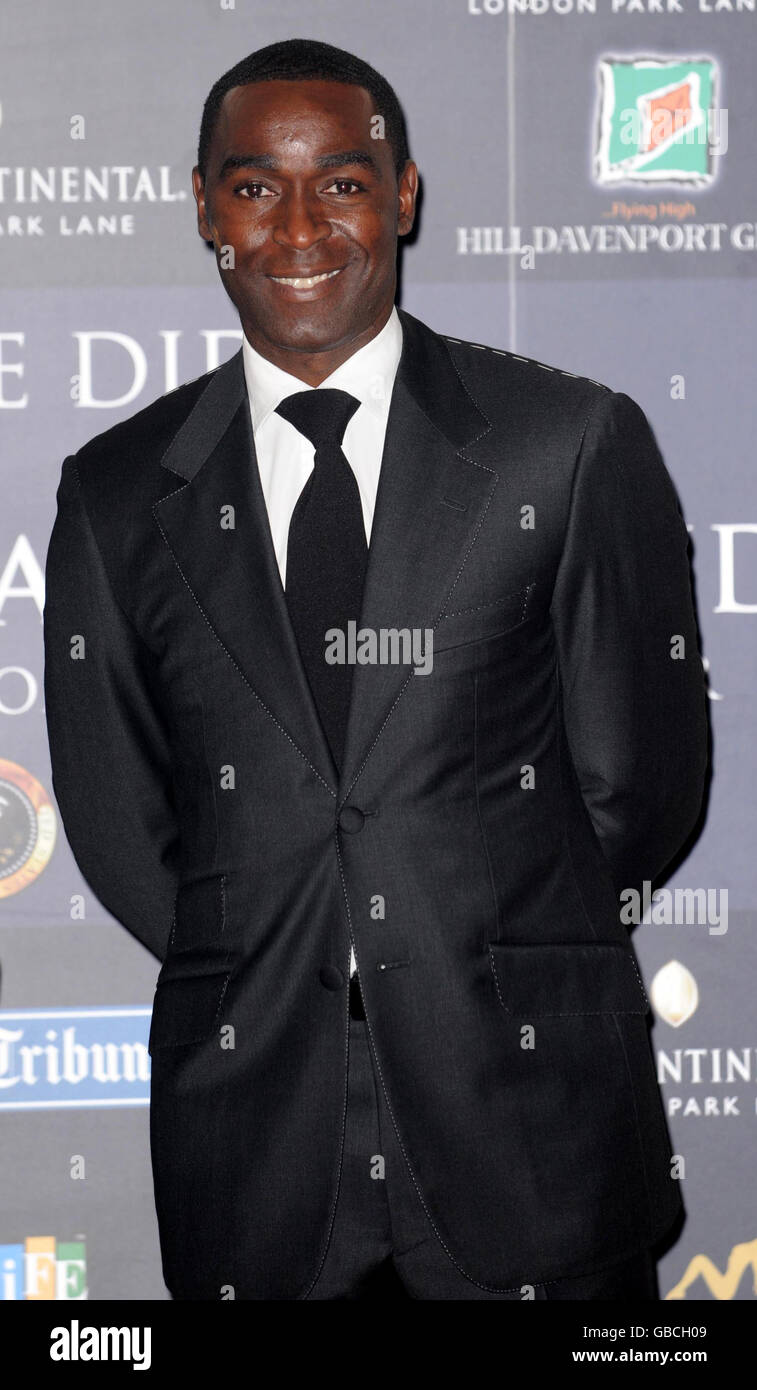 Andy Cole arrives for the 'Yes We Did!' party to celebrate Barack Obama's swearing in as the 44th US President at the Intercontinental Hotel, Park Lane in central London. Stock Photo