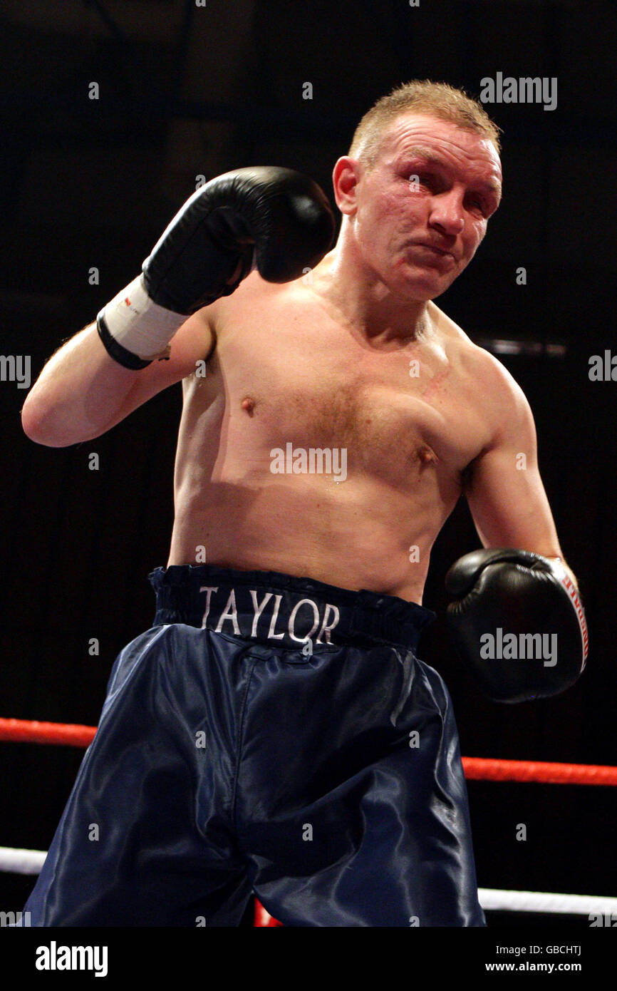Boxing - British Lightwight Title Fight - John Murray v Lee McAllister - Robin Park Centre Stock Photo
