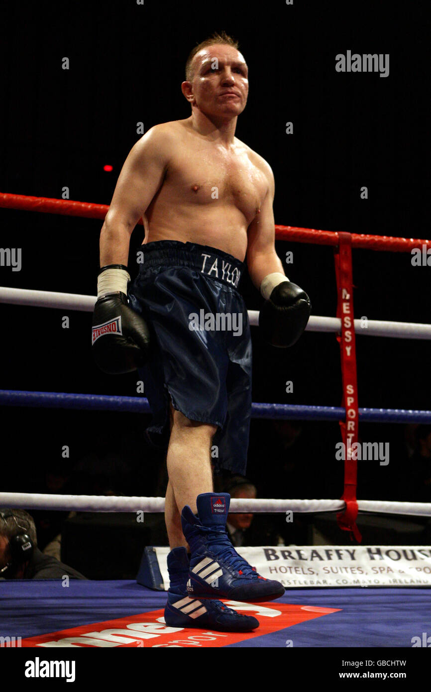 Karl Taylor prior to his undercard match with Ali Shah Stock Photo