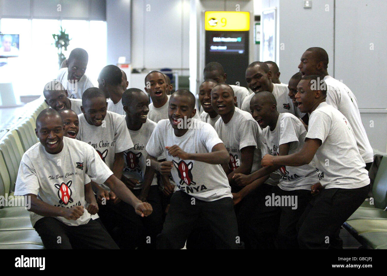 The Boys Choir of Kenya perform a special mini concert at Terminal 4 at