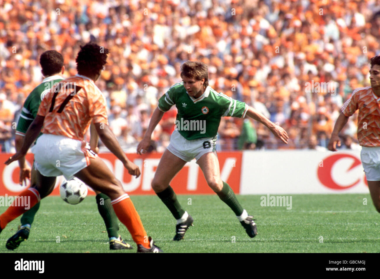 Soccer - European Championships - Group Two - Ireland v Holland - Parkstadion, Gelsenkirchen. Ronnie Whelan, Ireland (c) Stock Photo