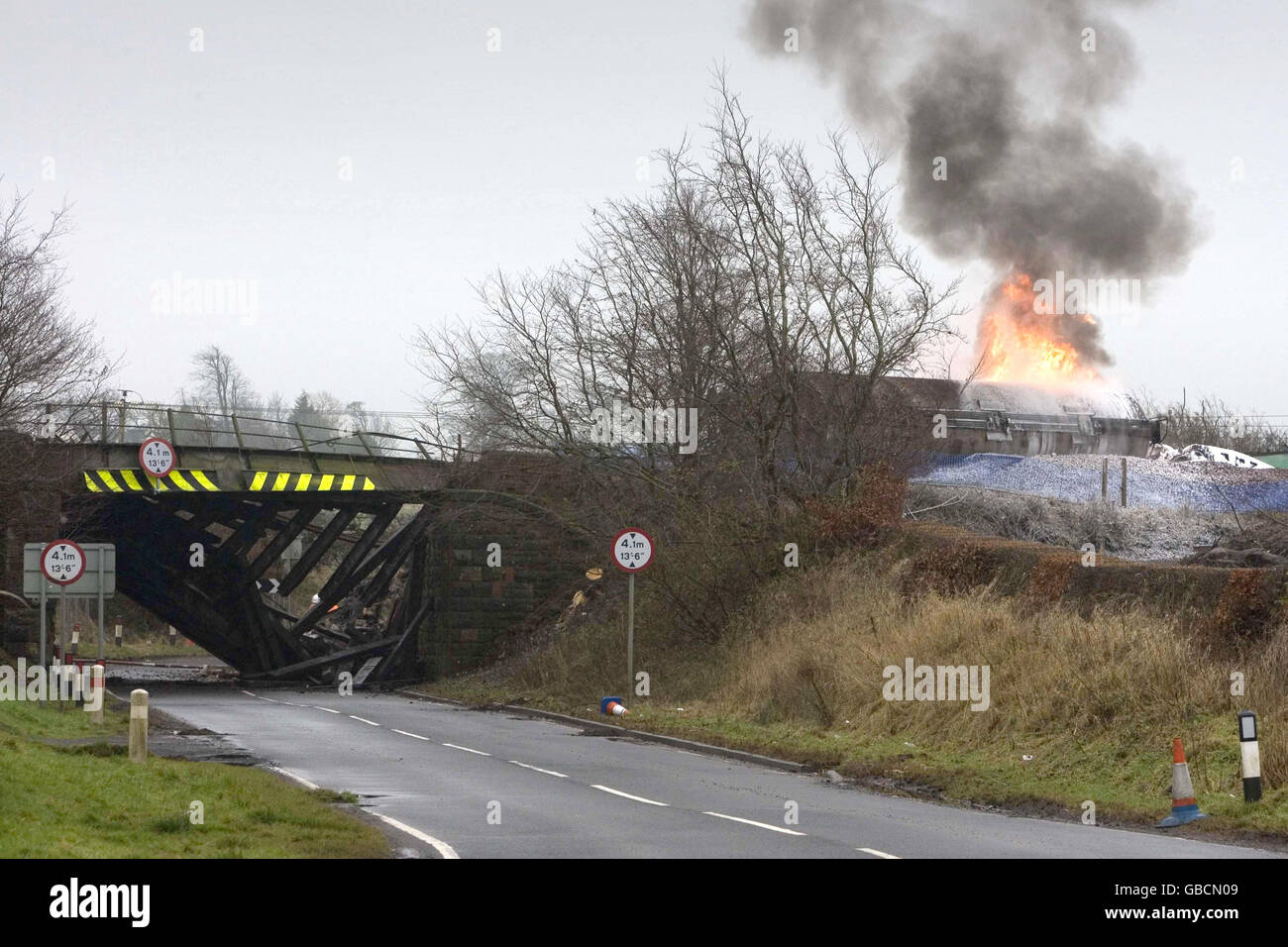 Rail crash train damage wreckage hires stock photography and images