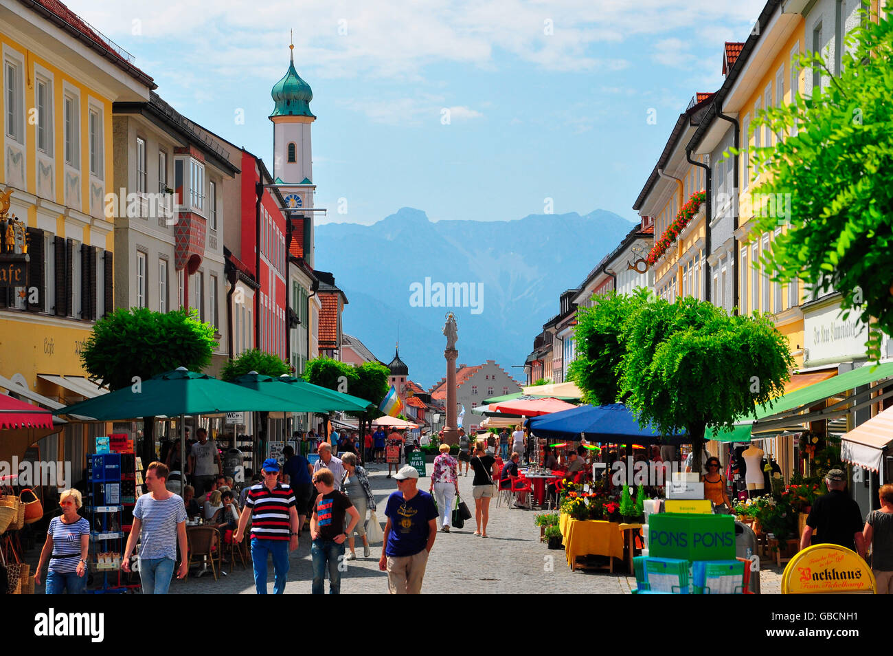 Obermarkt, Murnau, Werdenfels, Bayern, Deutschland Stock Photo