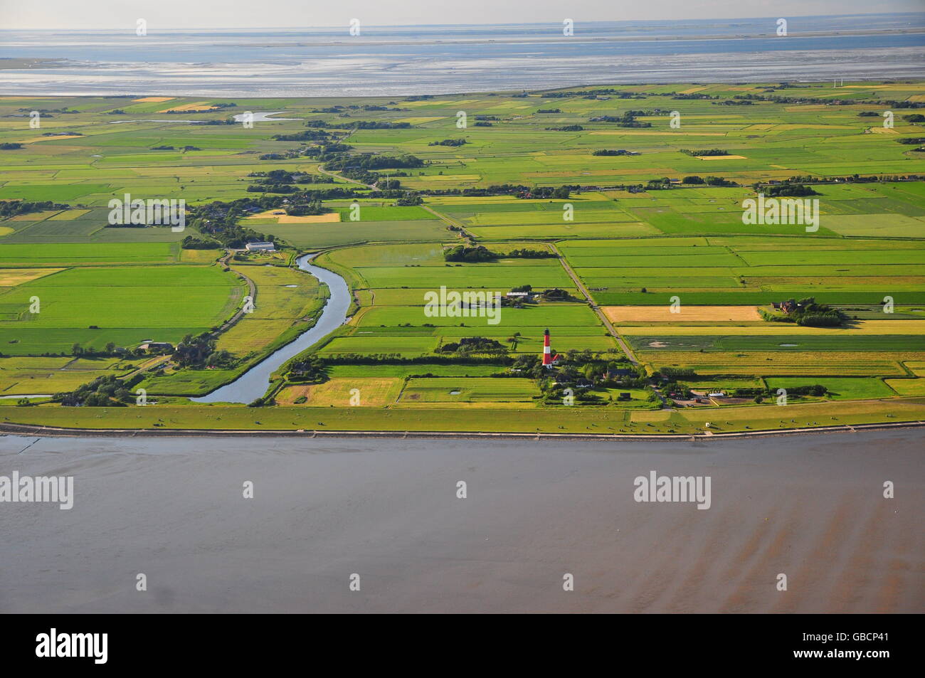 Wattenmeer, Nordsee, Nordfriesland, Nordseeinsel, Pellworm, Landschaft ...
