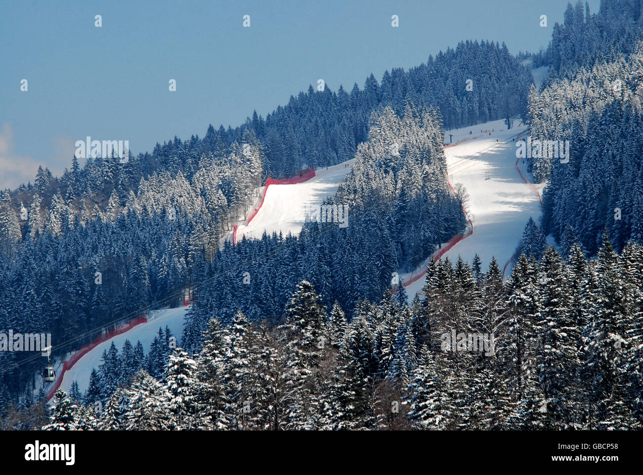 Ski Slope Kandahar Garmisch Partenkirchen Bavaria Germany Stock Photo Alamy