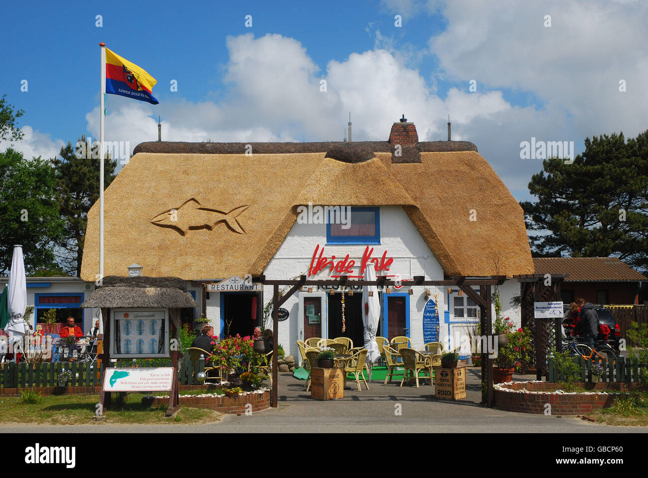 Restaurant 'Heide Kate', Island Amrum, North Frisia, Schleswig-Holstein, Germany Stock Photo