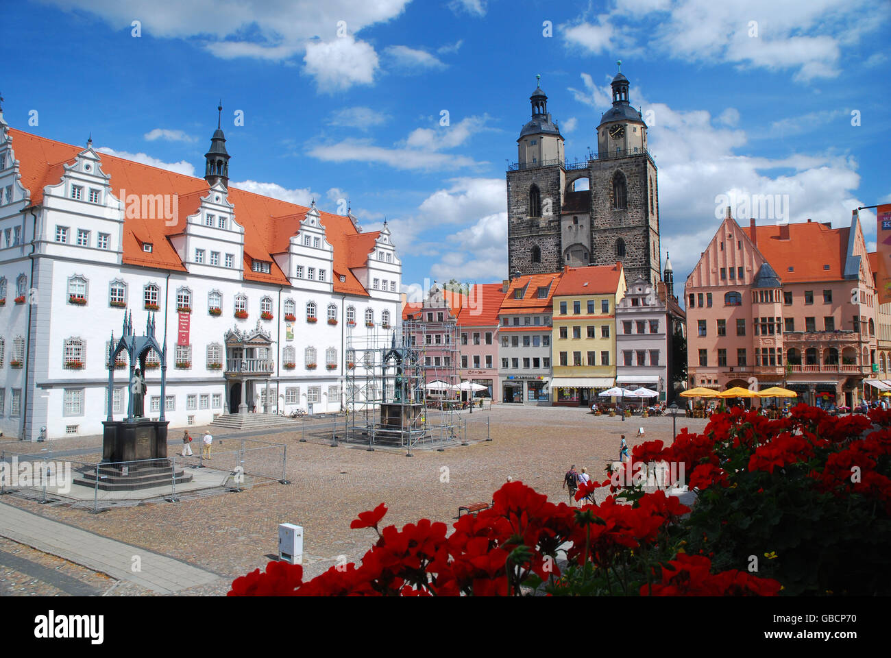 Market square, Wittenberg, SaxonyAnhalt, Germany / Lutherstadt Stock Photo Alamy