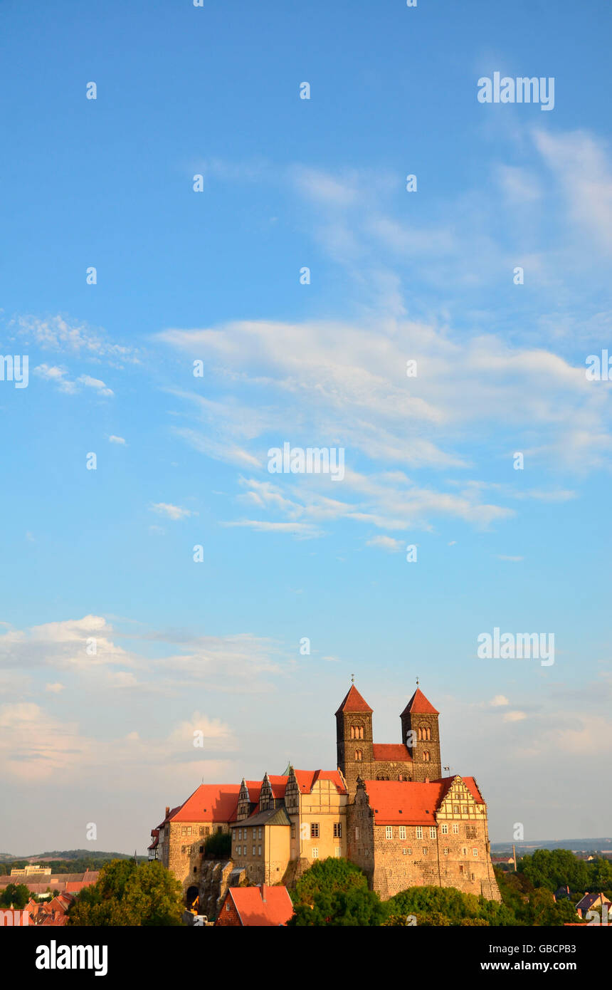 Collegiate church St Servatius, castle church, castle hill, Quedlinburg, Saxony-Anhalt, Germany Stock Photo