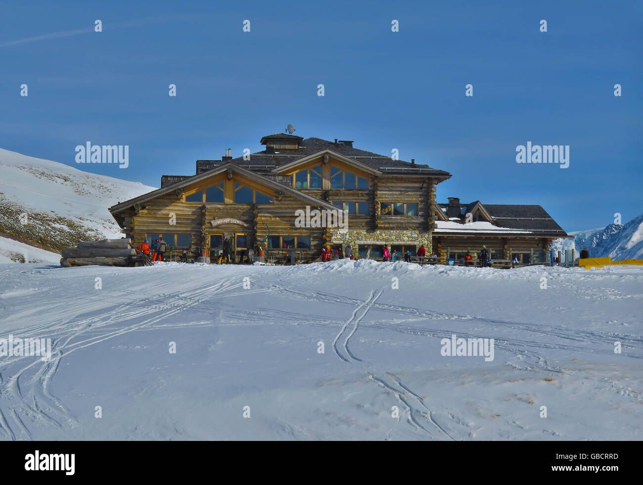 Bergrestaurant Sunny Valley, Santa Caterina Valfurva, Sondrio, Lombardei,  Italien Stock Photo - Alamy