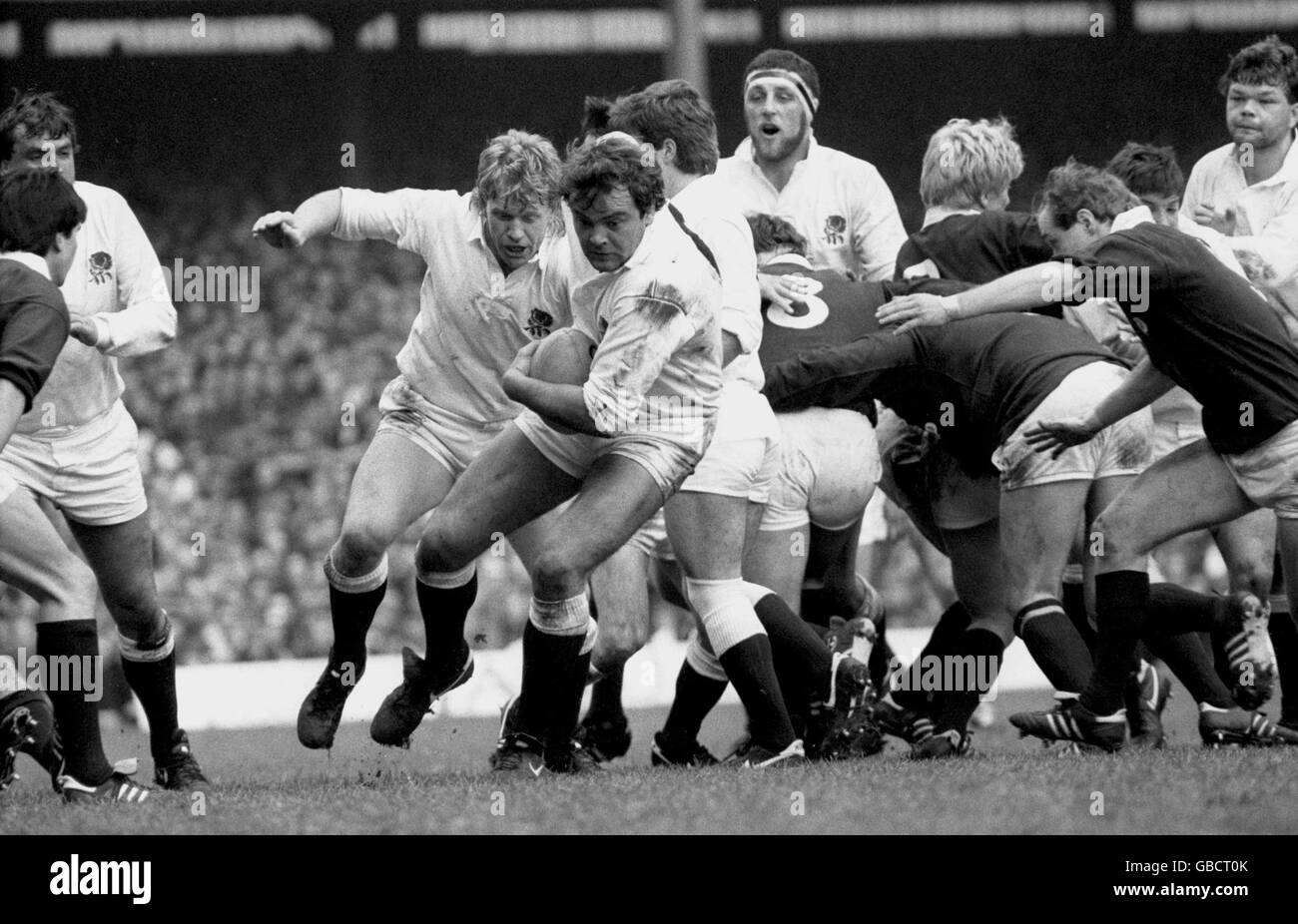 Rugby union action scrum Black and White Stock Photos & Images Alamy