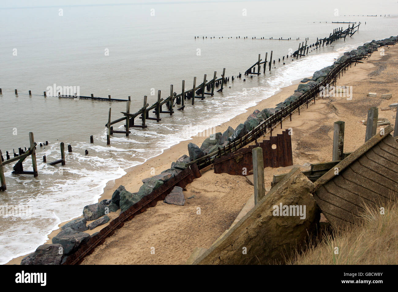 Happisburgh - Coastal Erosion - Norfolk Stock Photo - Alamy