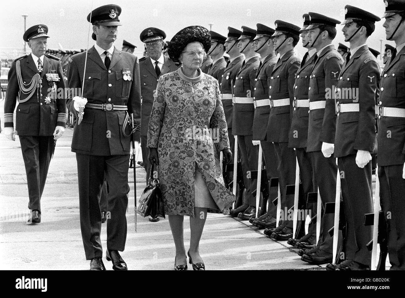 Royalty - Queen Juliana State Visit to Britain - 1972 Stock Photo