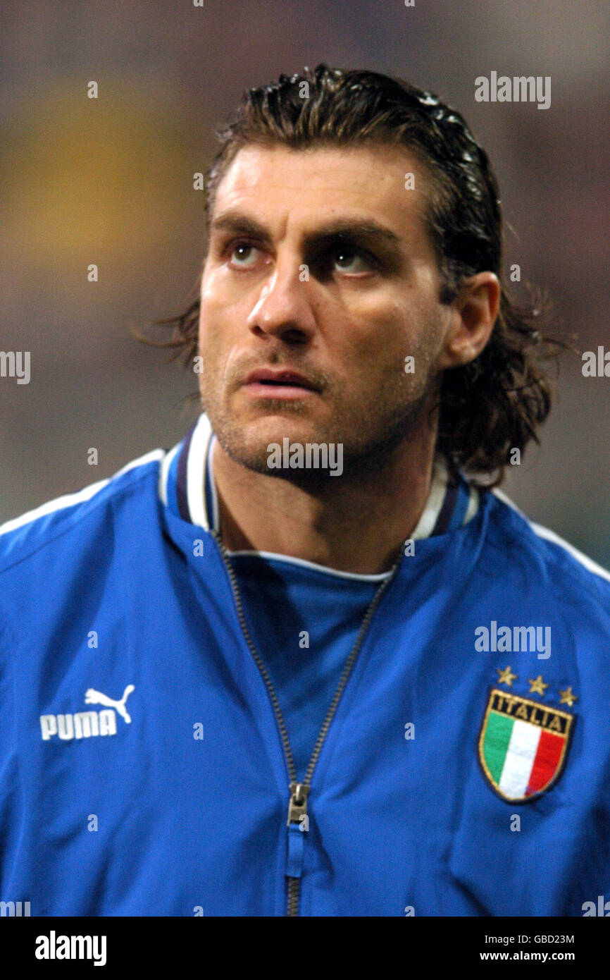 Soccer - International Friendly - Italy v Czech Republic. Christian Vieri, Italy Stock Photo