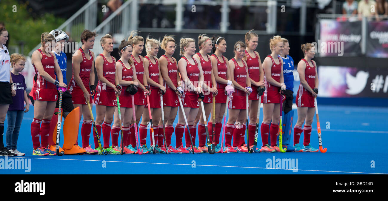 Investec Women's Hockey, Champions Trophy, June 2016, London. Team GB Stock Photo