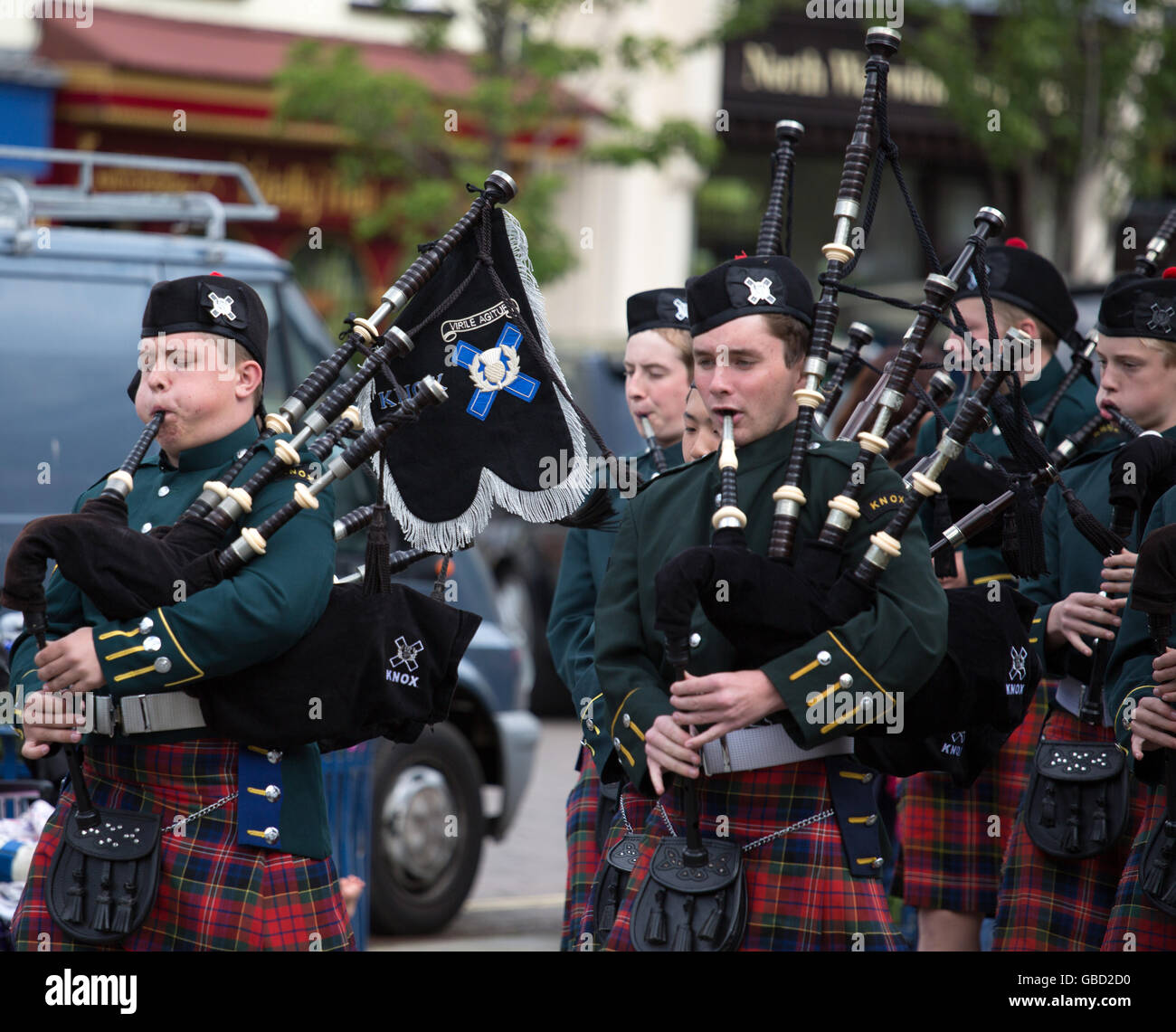 Knox Grammar School Pipe Band, from Sydney, Australia Stock Photo Alamy