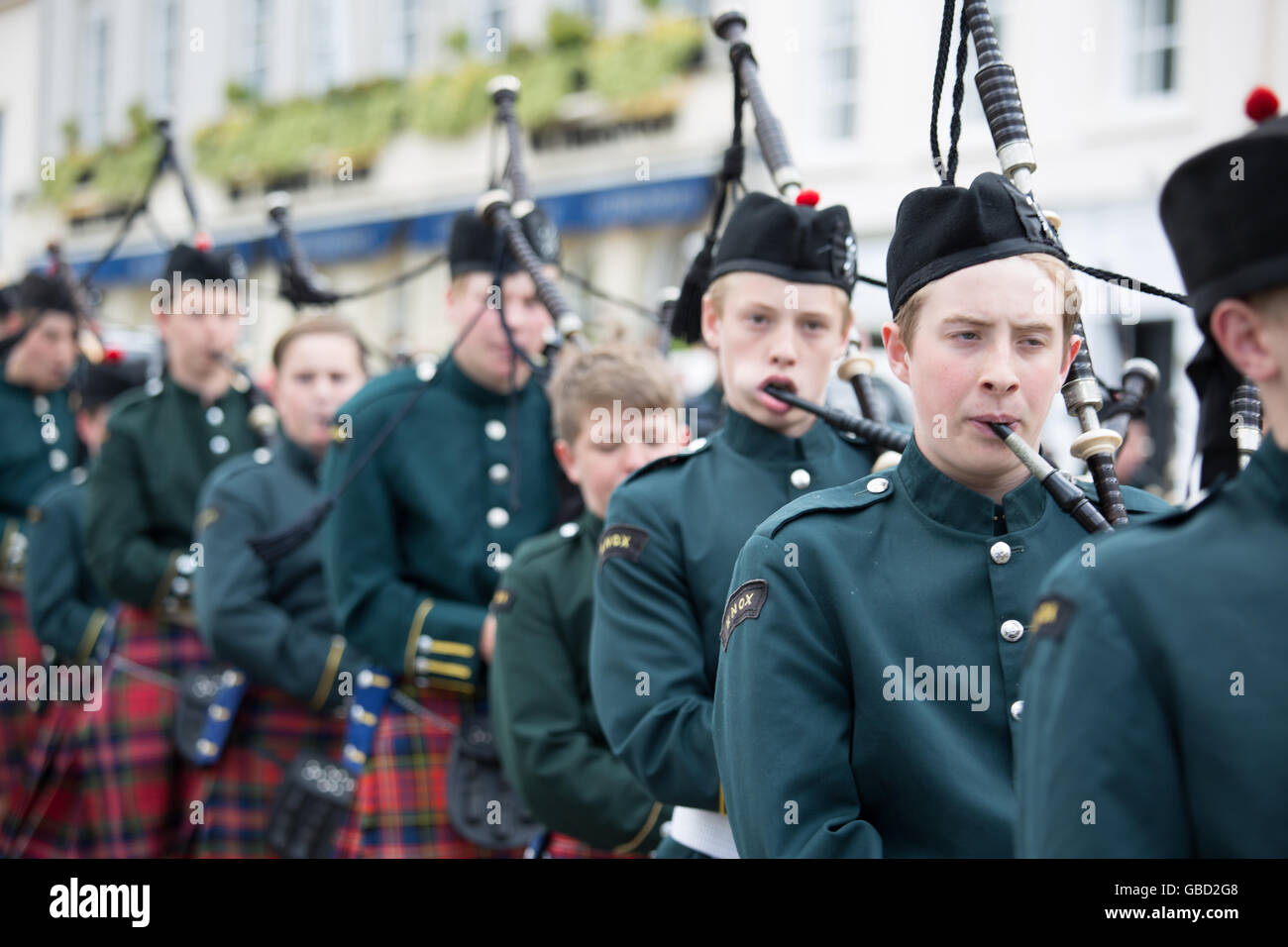 Knox Grammar School Pipe Band, from Sydney, Australia Stock Photo Alamy