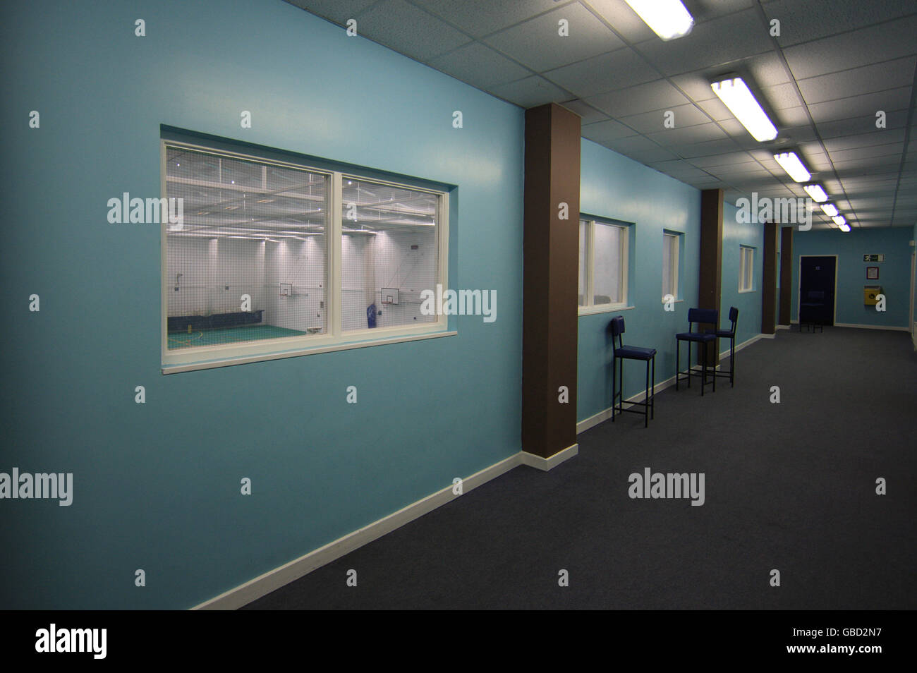 General view of the hallway at the Pemberton Greenish Surrey Academy Stock Photo