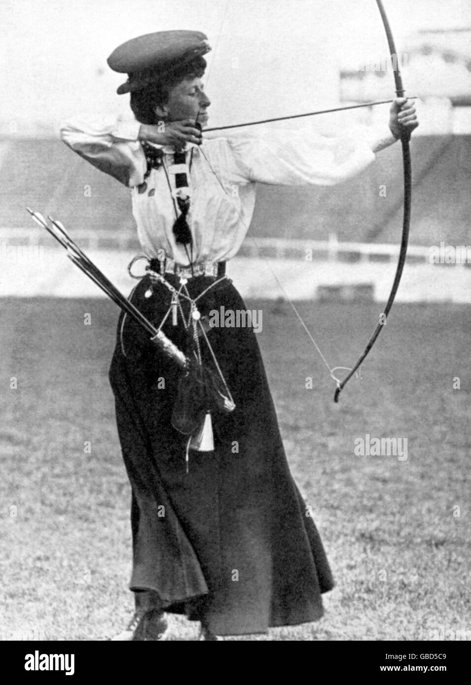 Miss Queenie Newell, winner of the Olympic Gold for Archery in the