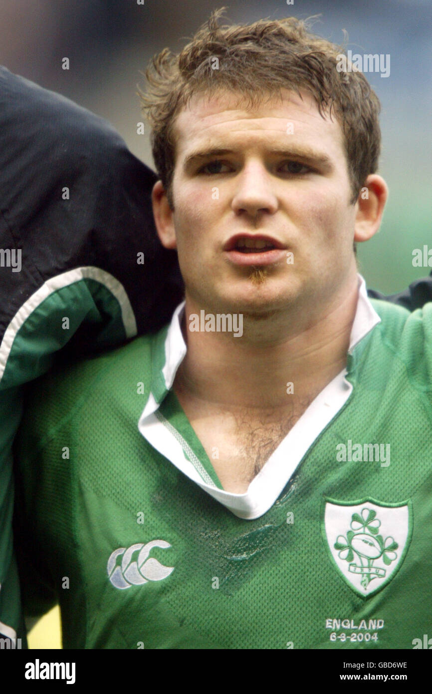 Rugby Union - The RBS Six Nations Championship - England v Ireland. Gordon D'Arcy, Ireland Stock Photo