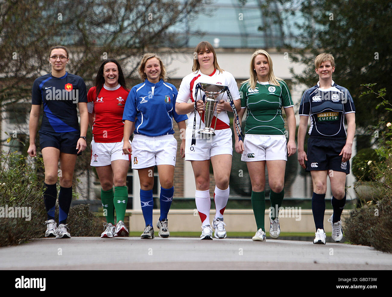 (l-r) France's Women's Captain Sandra Rabier, Wales' Women's Captain ...