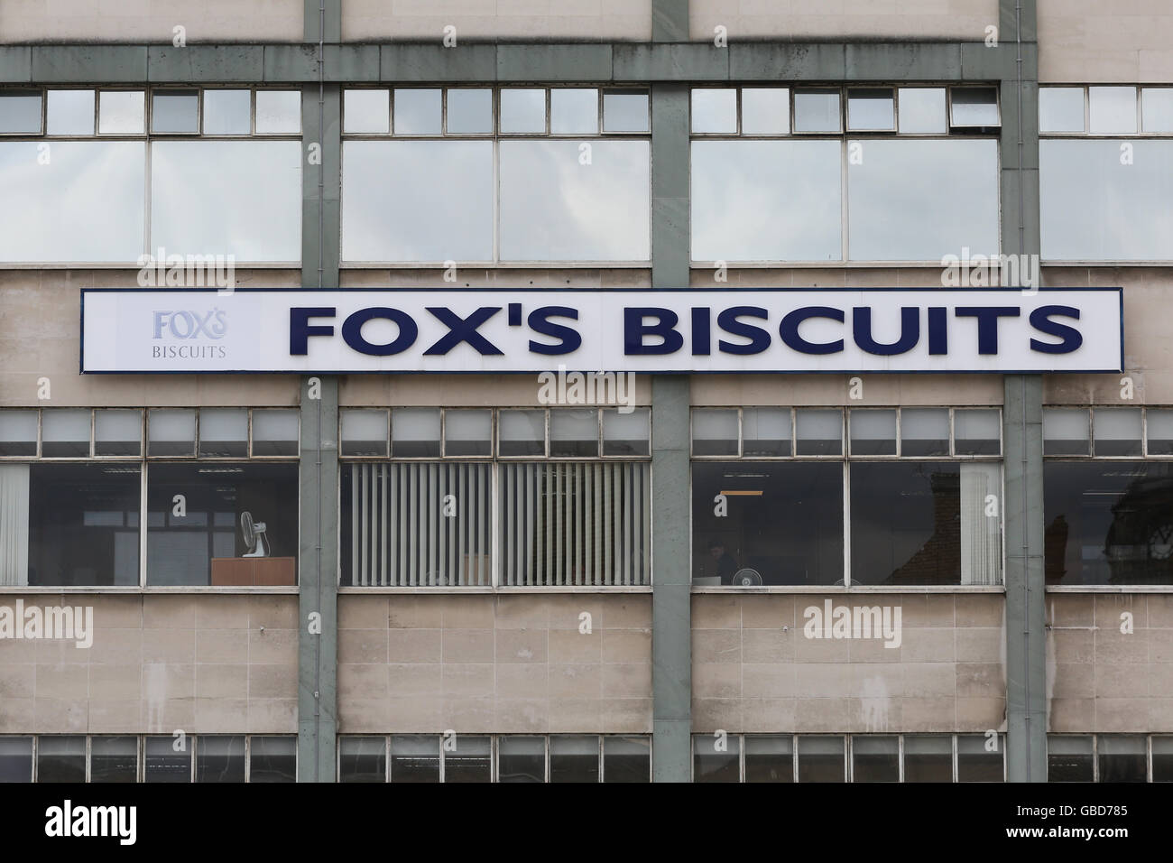 The Fox's Biscuits headquarters on Whitaker Street in Batley, West Yorkshire. Stock Photo