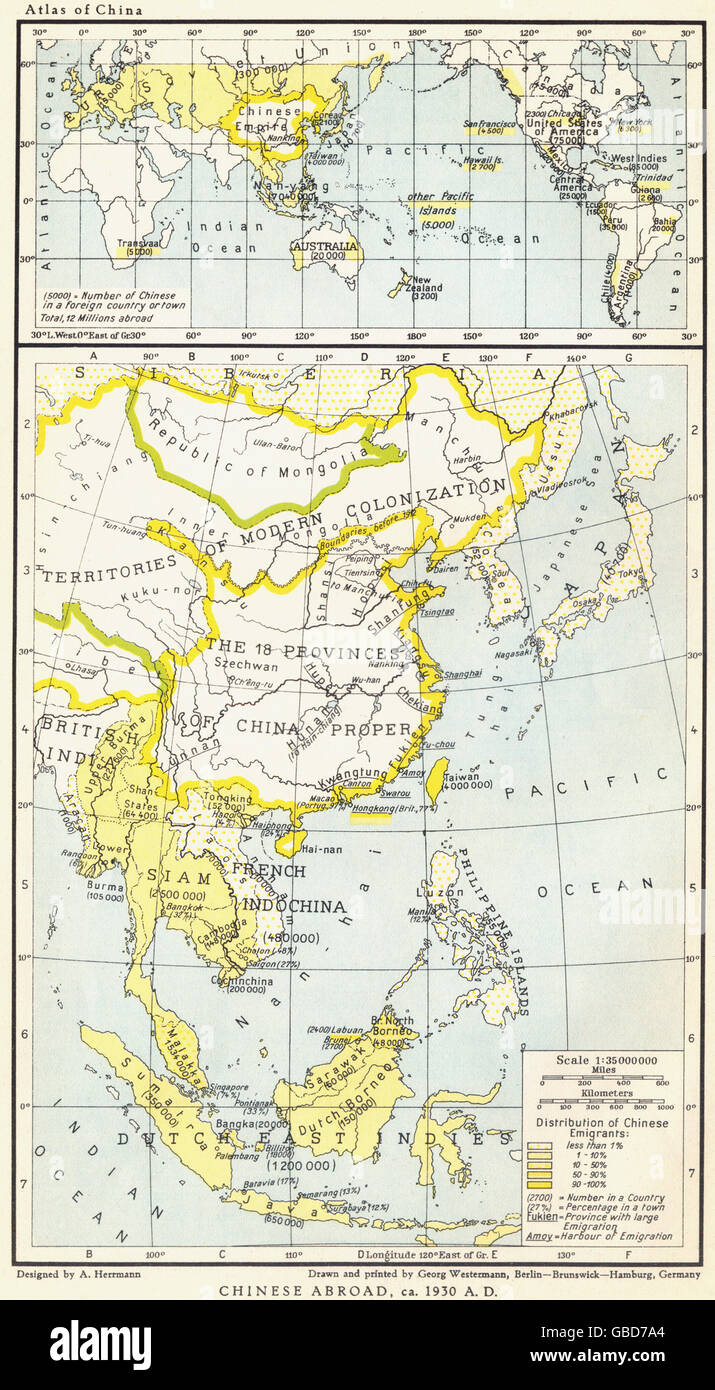 Chinese Diaspora Chinese Abroad Overseas C1930 1935 Vintage Map Stock Photo Alamy Chinese Diaspora Chinese Abroad Overseas C1930 1935 Vintage Map Stock Photo Alamy