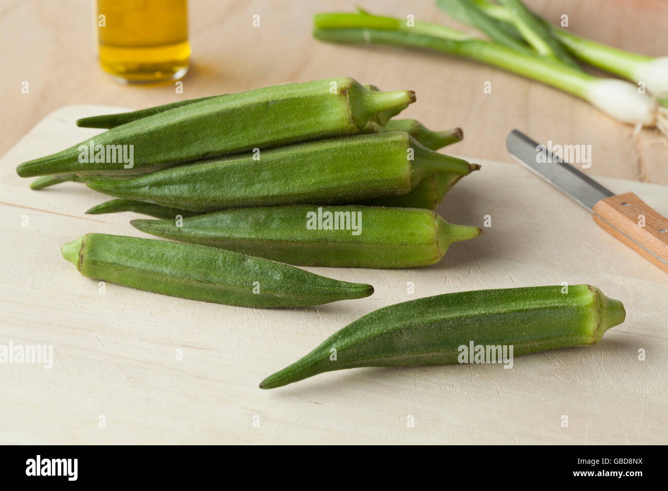 Okra fresh vegetable hires stock photography and images Alamy
