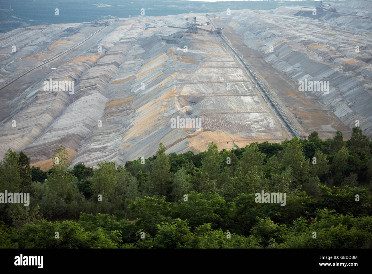 Hambach open-cast lignite mine, Elsdorf, North Rhine-Westphalia, Germany. Stock Photo