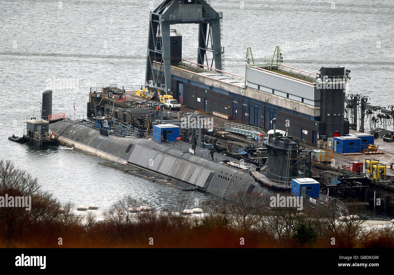 A general view faslane navy base on clyde hires stock photography and