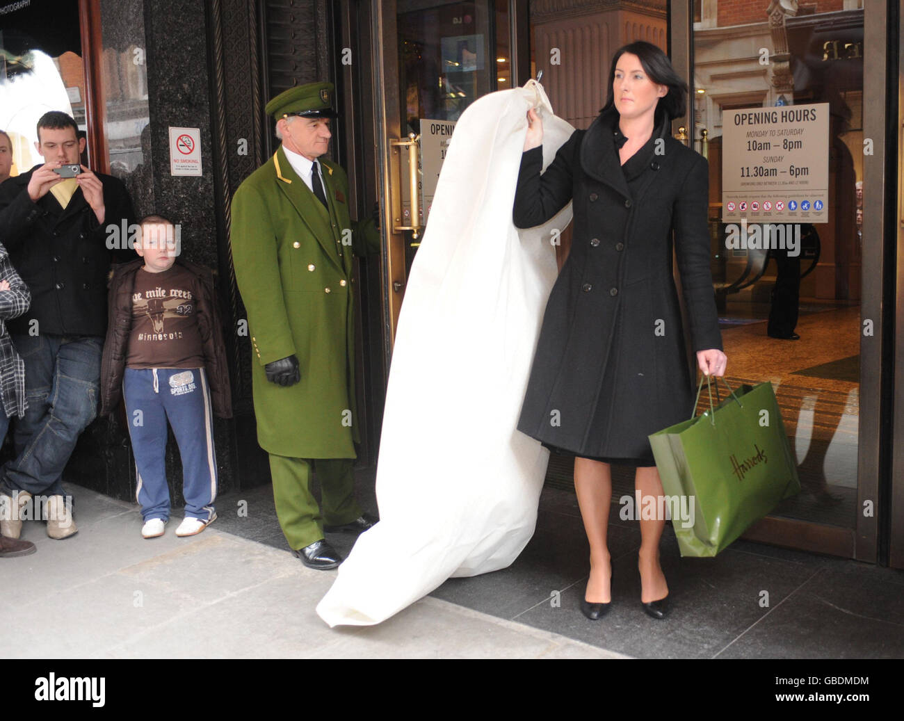 Jade Goody's Wedding Dress - London Stock Photo