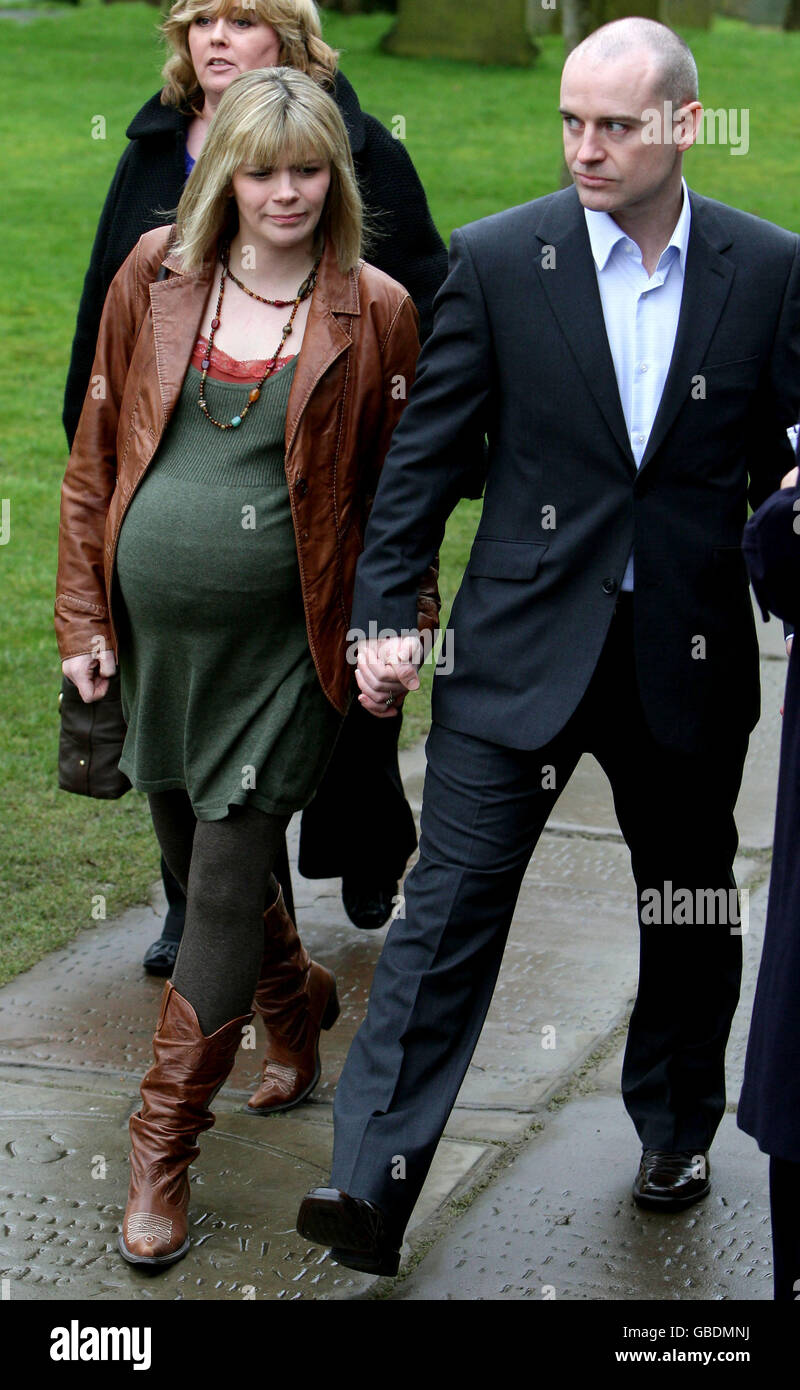 Coronation Street actress Jane Danson and husband Robert Beck arrive ...