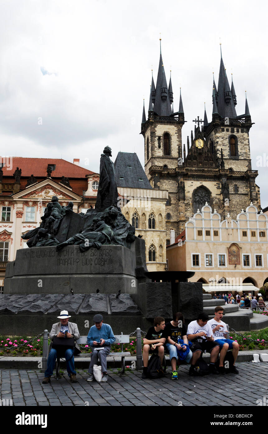 Jan hus portrait prague hi-res stock photography and images - Alamy