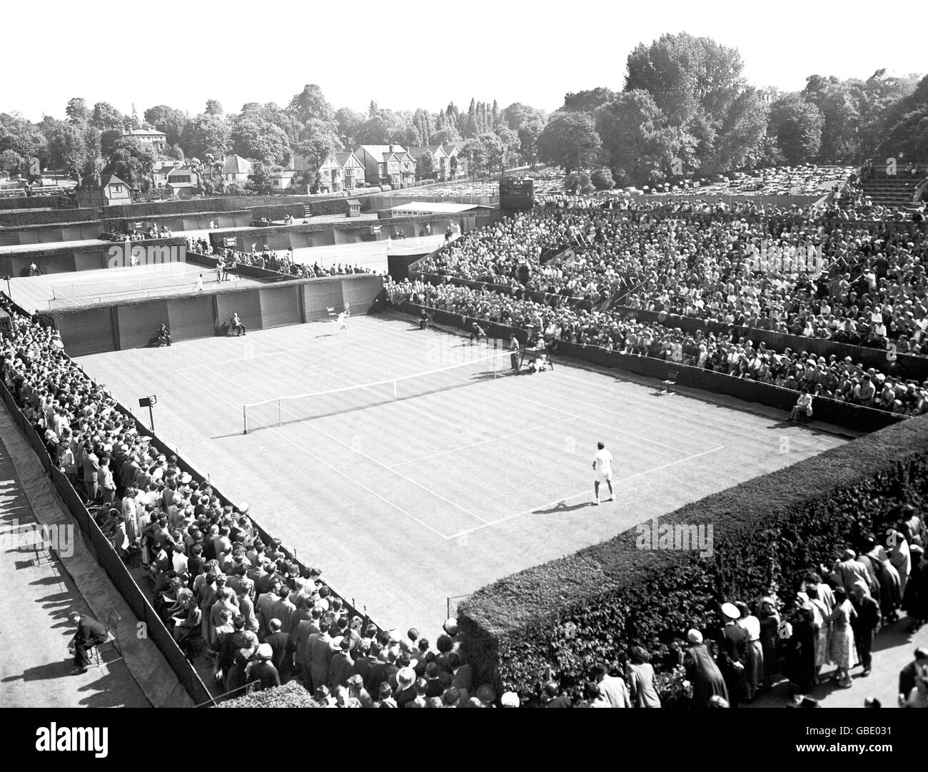 Tennis, Wimbledon Championships. General view of court three Stock Photo