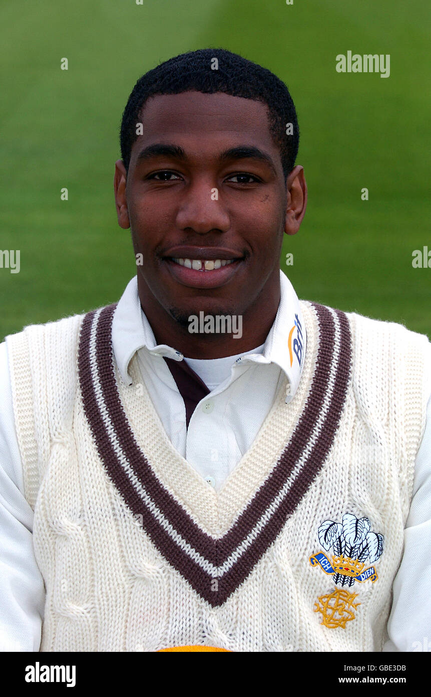 Steven Rudken Cricket surrey ccc photocall alex tudor High Resolution Stock ...